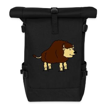 bison - Rolltop Rucksack - Schwarz - Vorne