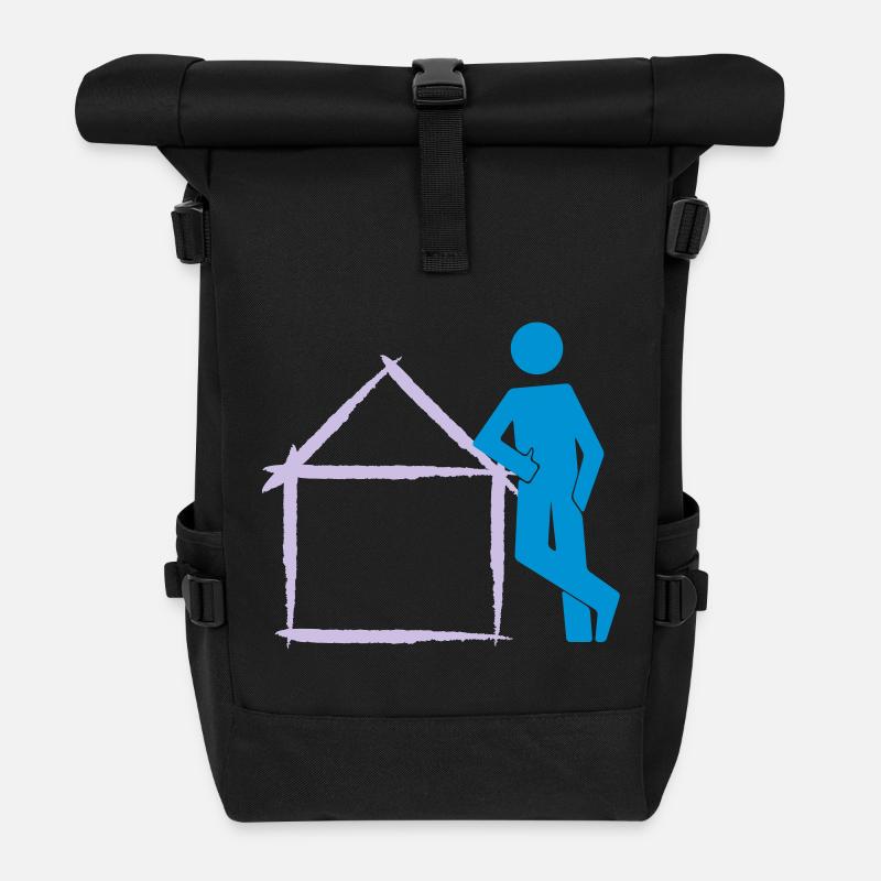 architekt10 - Rolltop Rucksack - Schwarz
