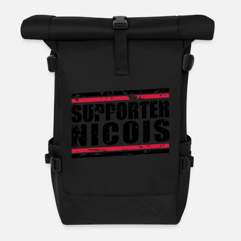 Weinlese-Bär Nicois - Rolltop Rucksack - Schwarz
