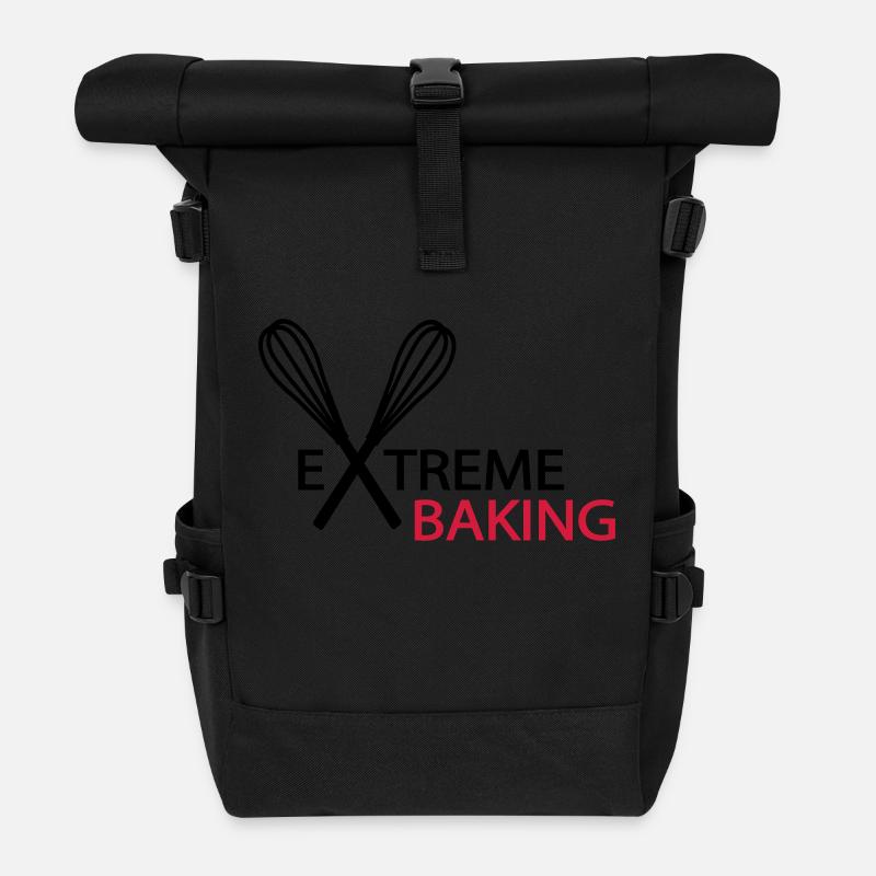 backen - Rolltop Rucksack - Schwarz