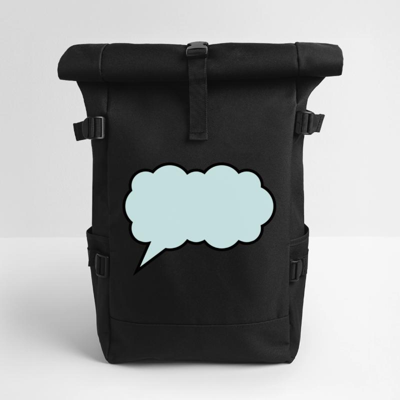 cloud bubble design Roll Top Backpack