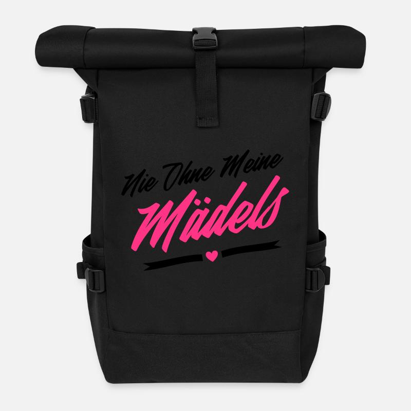 nie ohne meine mädels - Rolltop Rucksack - Schwarz