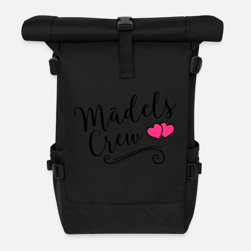 maedels crew heart - Rolltop Rucksack - Schwarz