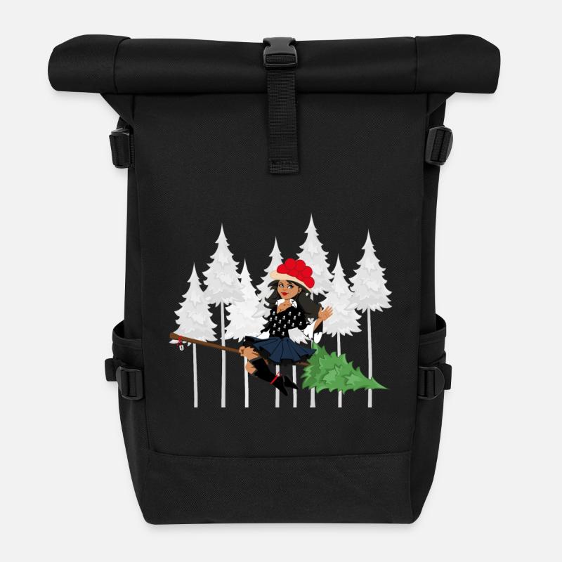 Balai Bollenhut sorcier moderne de la Forêt-Noire - Sac à dos roll top - noir