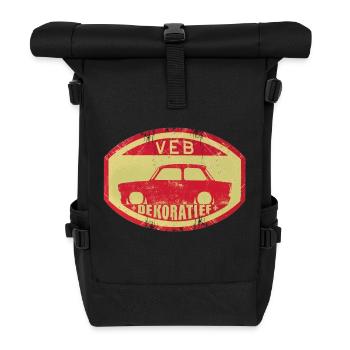 601 - VEB - Decorative - Roll Top Backpack - black - Front