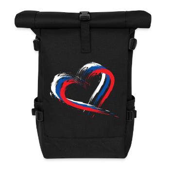 Slowakei - Rolltop Rucksack - Schwarz - Vorne