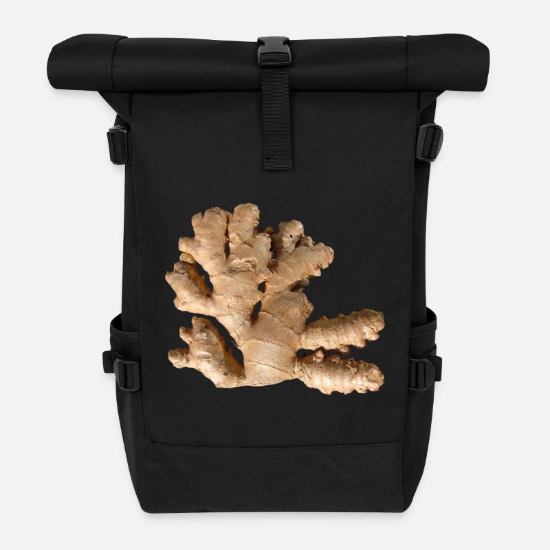 Ginger - Roll Top Backpack - black