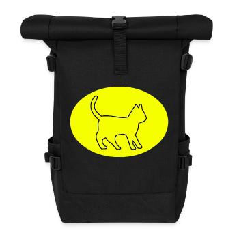 Cat - Roll Top Backpack - black - Front