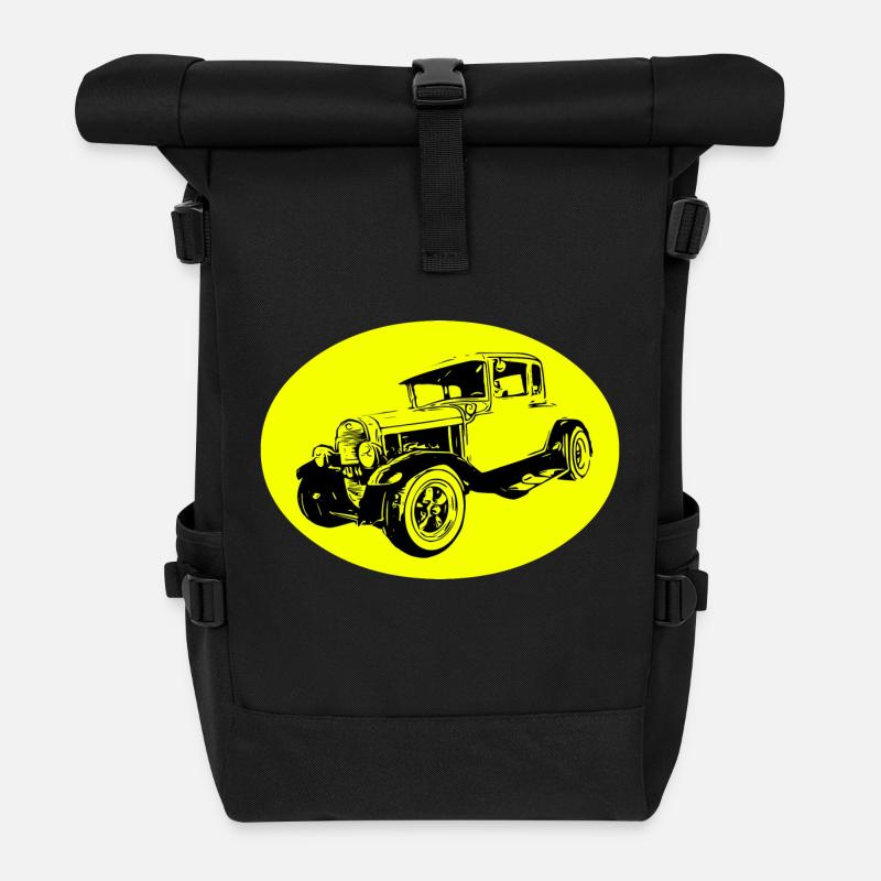 Auto - Rolltop Rucksack - Schwarz