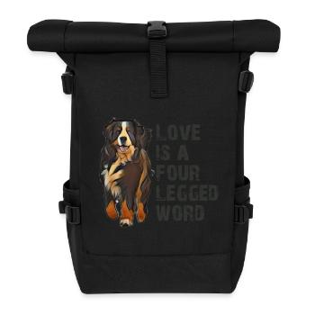 Berner Sennenhund - Rolltop Rucksack - Schwarz - Vorne