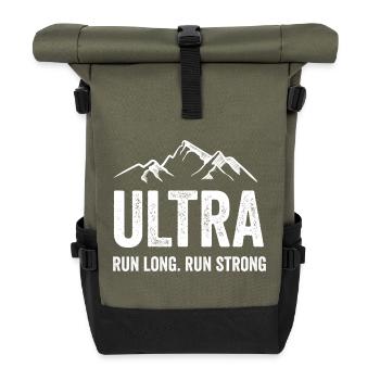 Ultra Running - Run Long. Courez fort. - Sac à dos roll top - olive/noir - Devant