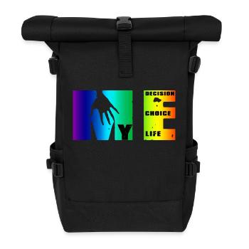 Manifesto of Me: Choice, Decision, Life - Roll Top Backpack - black - Front