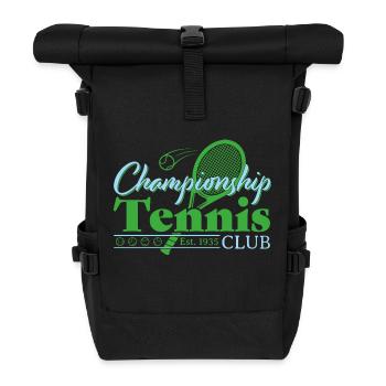 Tennis Club - Blue - Rolltop Rucksack - Schwarz - Vorne