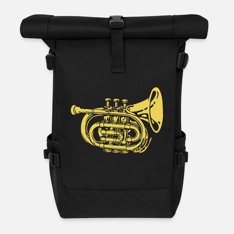 Trompete - Rolltop Rucksack - Schwarz