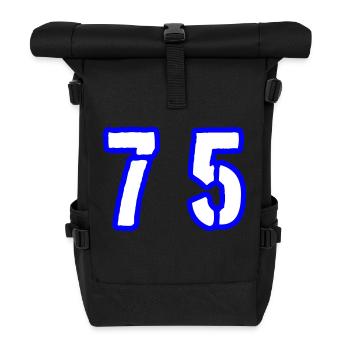 75 Number Symbol - Roll Top Backpack - black - Front