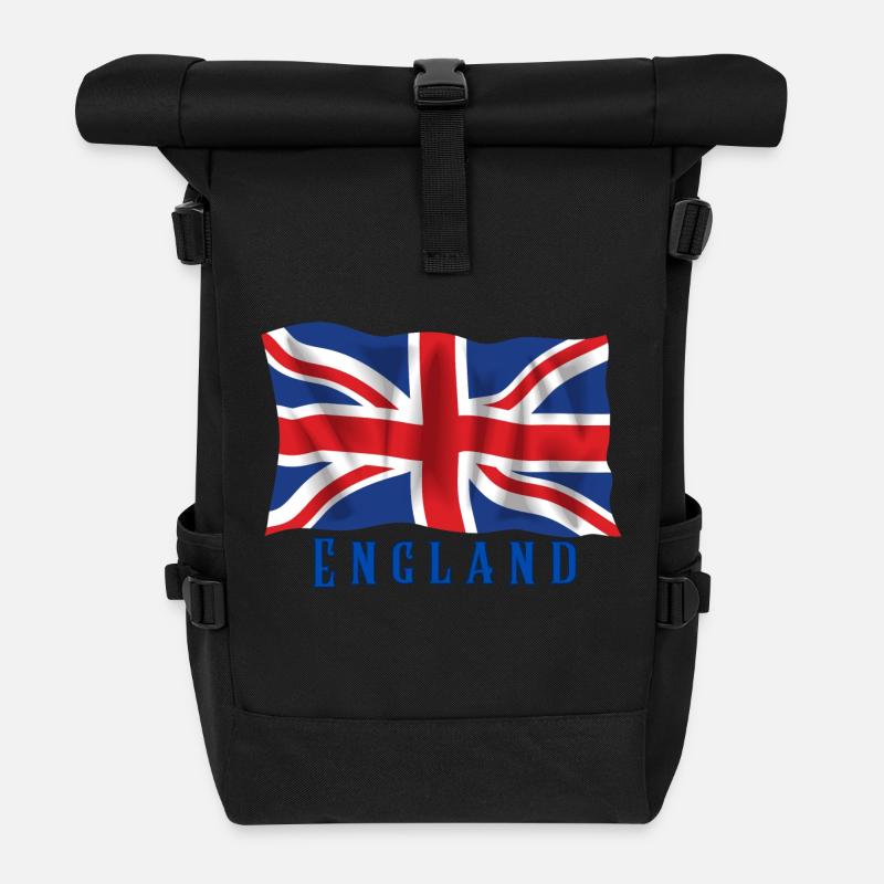 England - Roll Top Backpack - black