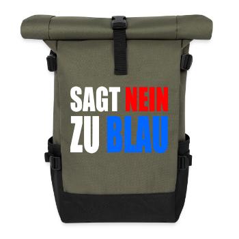 Dites non au bleu - Sac à dos roll top - olive/noir - Devant