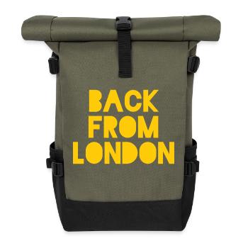 Back from London - Roll Top Backpack - olive/black - Front