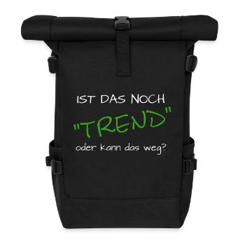 ist das noch trend oder kann das weg - Rolltop Rucksack - Schwarz - Vorne