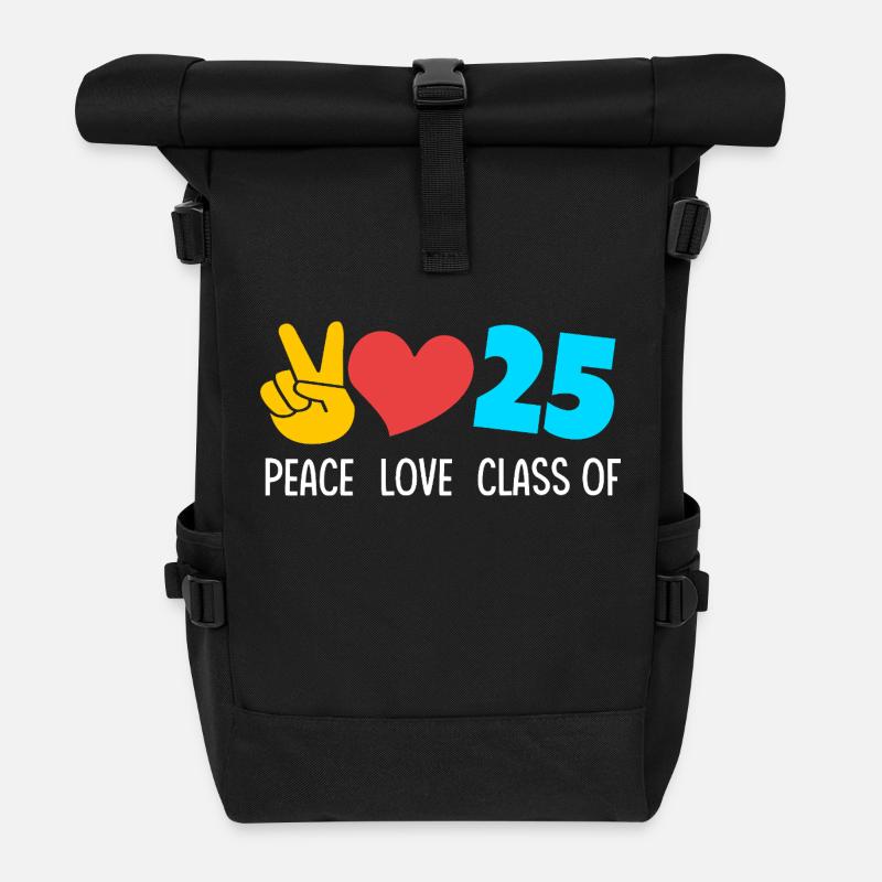 Klasse von 2025 Abi Abiturient Abitur 2025 - Rolltop Rucksack - Schwarz