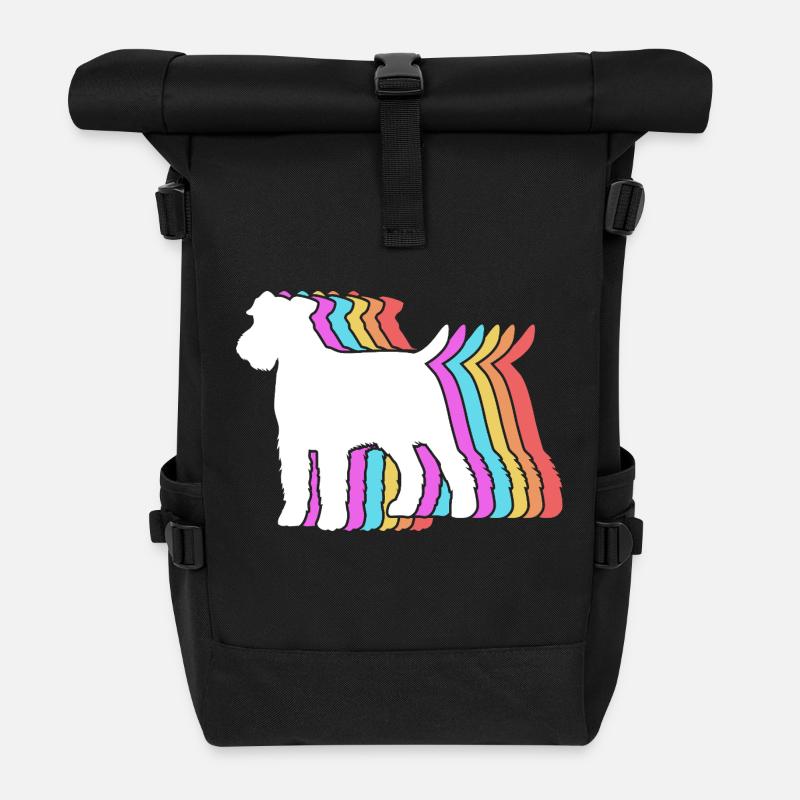 Airedale Terrier - Rolltop Rucksack - Schwarz