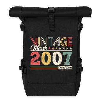 18ème anniversaire cadeau mari millésime mars 2007 - Sac à dos roll top - noir - Devant