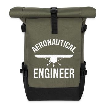 Ingénieur aéronautique - Sac à dos roll top - olive/noir - Devant