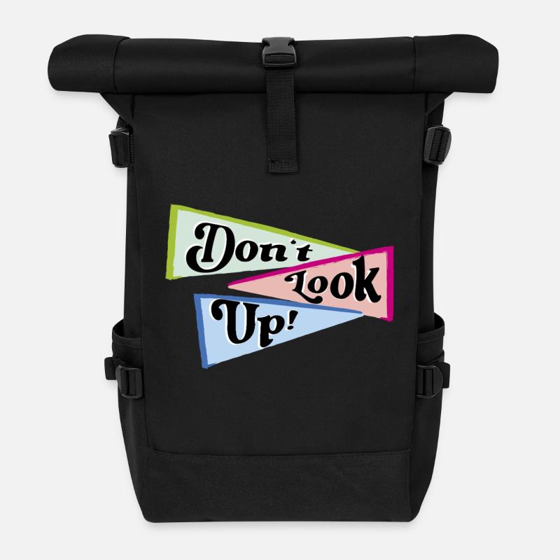 Don't look up - Rolltop Rucksack - Schwarz