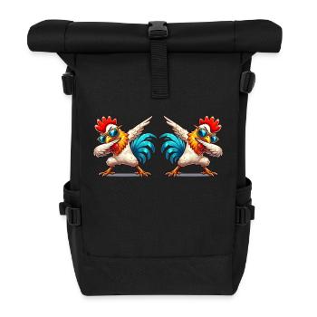 Dabbing 2 - Roll Top Backpack - black - Front