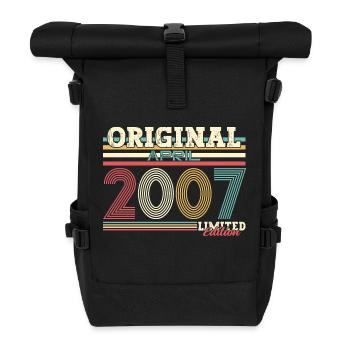 18. Geburtstag Geschenk Mann Original April 2007 - Rolltop Rucksack - Schwarz - Vorne