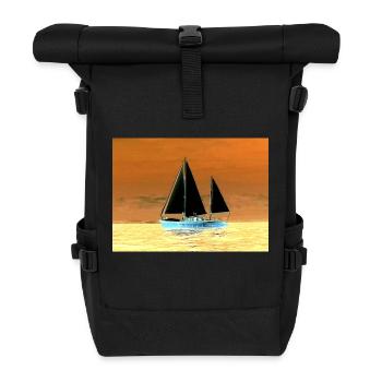 Ho-Boot - Rolltop Rucksack - Schwarz - Vorne