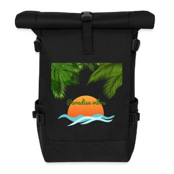 Stay_Positive - Roll Top Backpack - black - Front