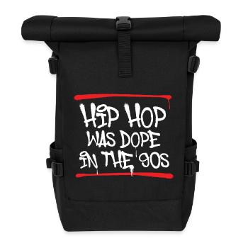 Hip Hop war in den 90er Jahren Old School Rap Liebe - Rolltop Rucksack - Schwarz - Vorne