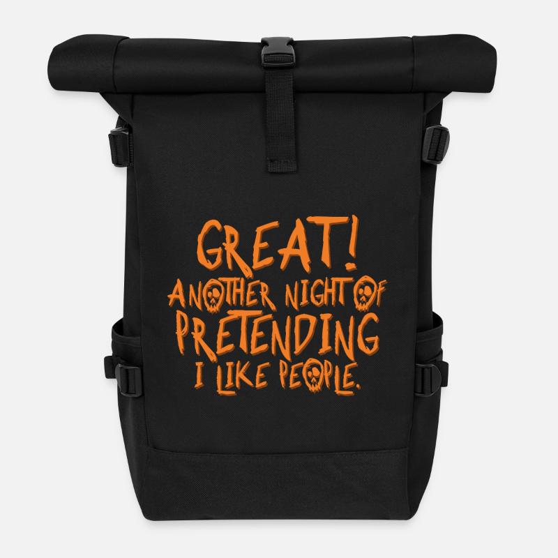 Großartig! Lustiges Introver Halloween Geschenk - Rolltop Rucksack - Schwarz
