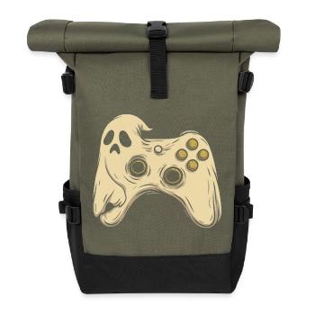 Geisterpad Retro Arcade - Rolltop Rucksack - Olive/Schwarz - Vorne