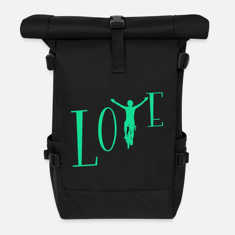 J’adore le vélo - Sac à dos roll top - noir