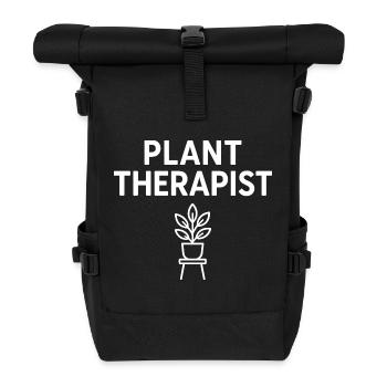 Pflanzentherapeut Pflanzenliebhaber - Rolltop Rucksack - Schwarz - Vorne