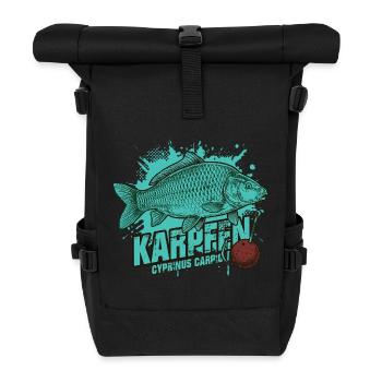 Karpfen – Der König des Sees - Rolltop Rucksack - Schwarz - Vorne