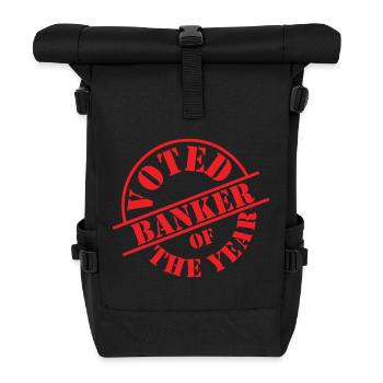 Zum besten Banker des Jahres gewählt - Rolltop Rucksack - Schwarz - Vorne