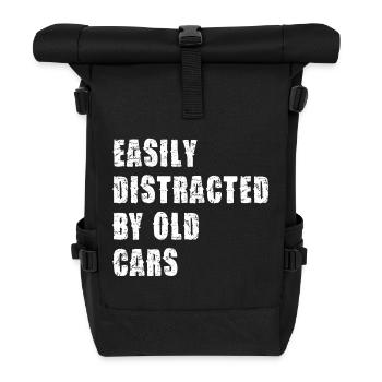 Distrait par de vieilles voitures - Sac à dos roll top - noir - Devant