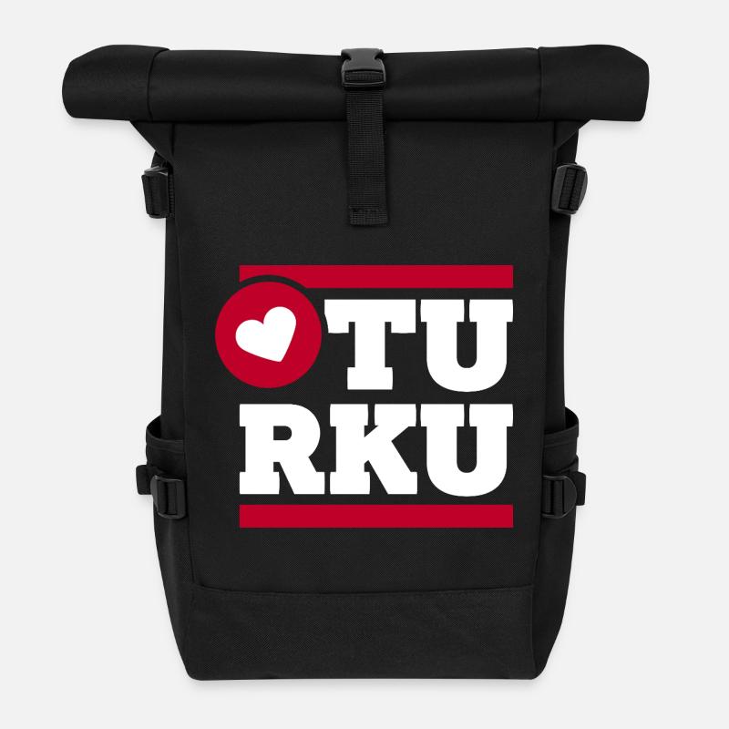 Ich liebe Turku City Pride - Rolltop Rucksack - Schwarz