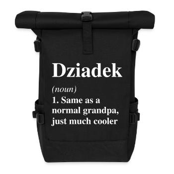Dziadek-Definition: Viel coolerer Opa - Rolltop Rucksack - Schwarz - Vorne