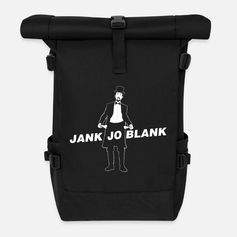 JANK JO BLANK - Rolltop Rucksack - Schwarz