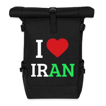 I love Iran - I Heart Iran Pride Tee - Roll Top Backpack - black - Front
