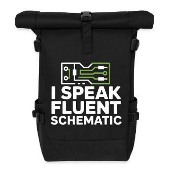 Je parle couramment la technologie des schémas circuités - Sac à dos roll top - noir - Devant