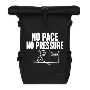 No Pace No Pressure - Roll Top Backpack - black - Front