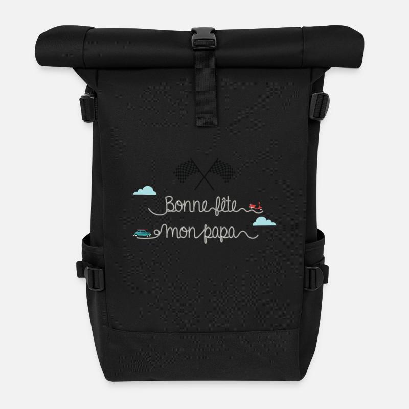 Fête des pères - Sac à dos roll top - noir