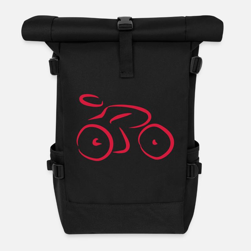 Fahrrad - Rolltop Rucksack - Schwarz