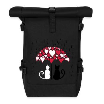 AD Lovely cats II - Sac à dos roll top - noir - Devant