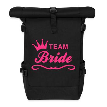 Team Bride - Rolltop Rucksack - Schwarz - Vorne
